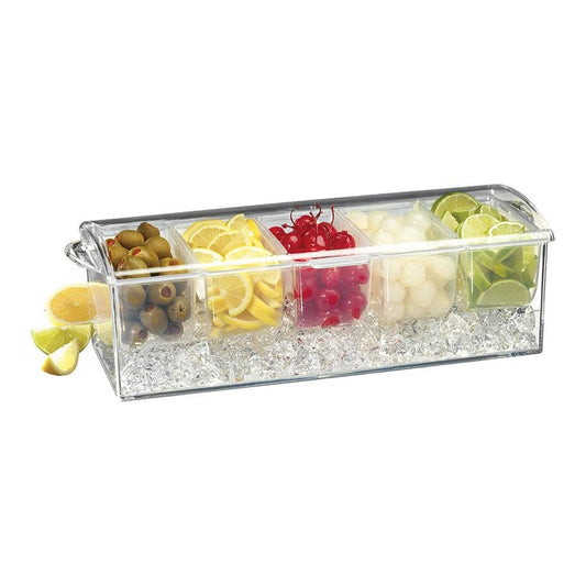 Ice-chilled Acrylic Condiment Server Hire from Rent Some Fun in Cairns