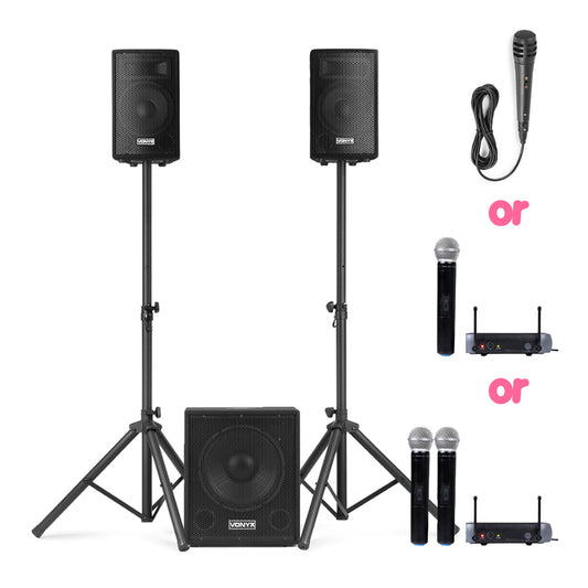 PA System Hire with 800W 2.1 Speakers