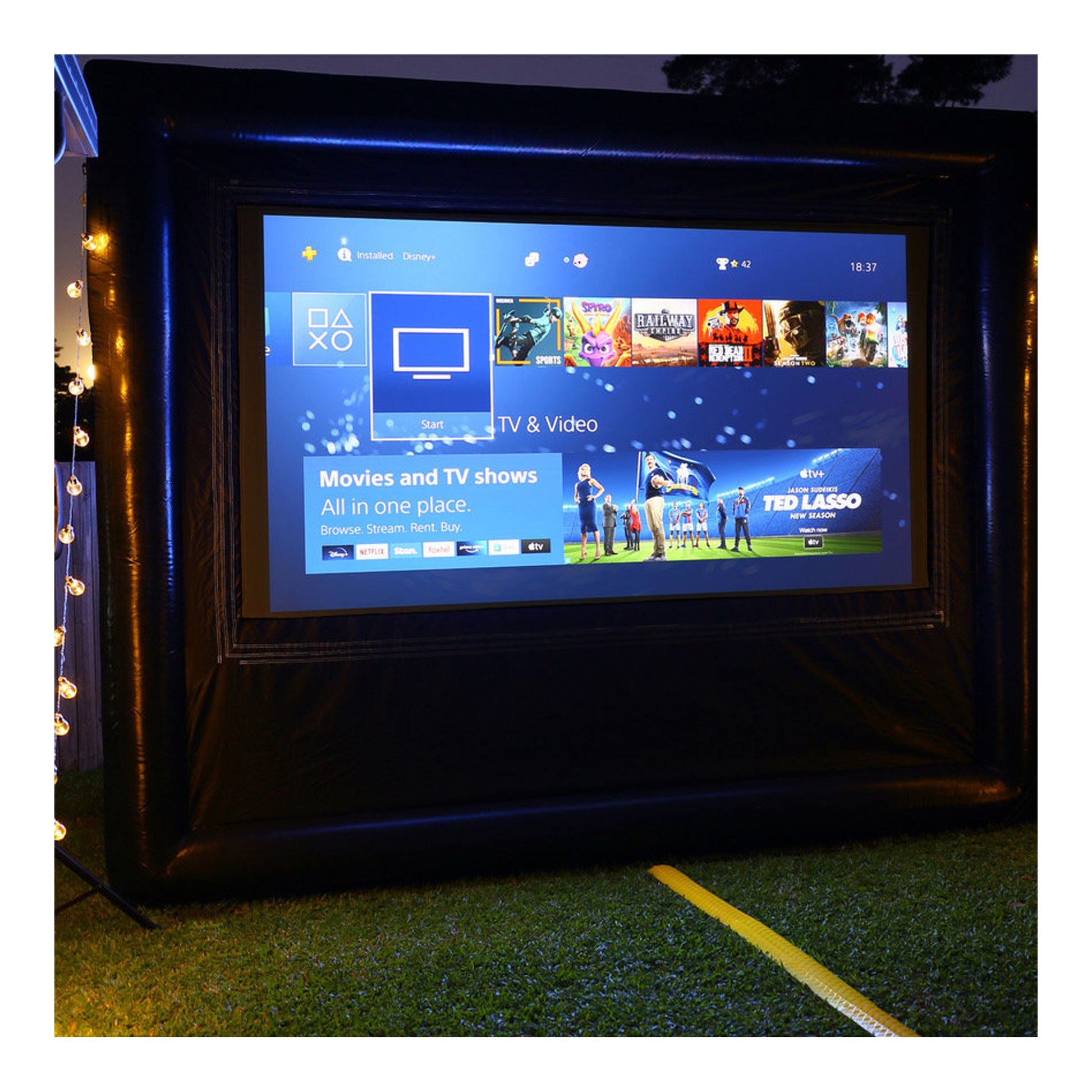 3.5m Inflatable Outdoor Movie Screen Hire in Cairns from Rent Some Fun Party Hire